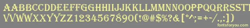 Algeriand-fontti – keltaiset fontit harmaalla taustalla