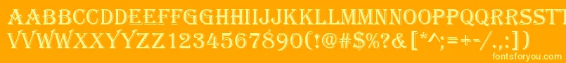 Algeriand Font – Yellow Fonts on Orange Background
