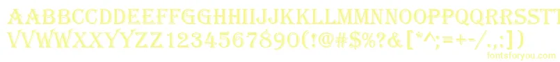 Шрифт Algeriand – жёлтые шрифты