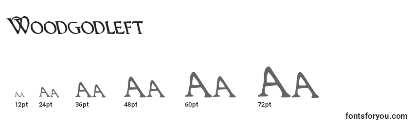 Woodgodleft Font Sizes