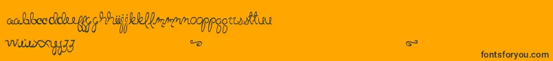 LittleBlissBold Font – Black Fonts on Orange Background