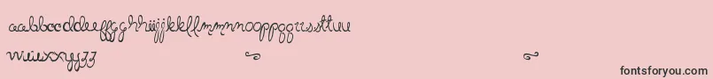 LittleBlissBold-Schriftart – Schwarze Schriften auf rosa Hintergrund