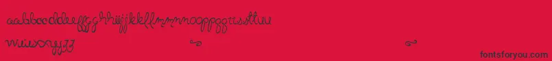 LittleBlissBold Font – Black Fonts on Red Background