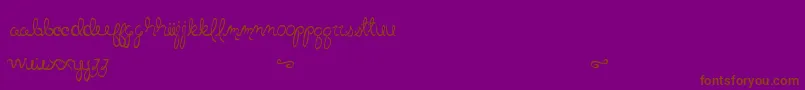 Fonte LittleBlissBold – fontes marrons em um fundo roxo
