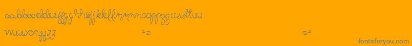 LittleBlissBold-Schriftart – Graue Schriften auf orangefarbenem Hintergrund