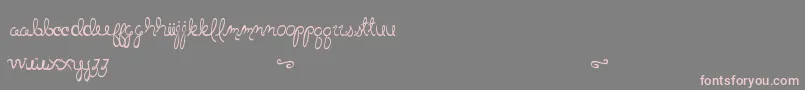 LittleBlissBold-Schriftart – Rosa Schriften auf grauem Hintergrund