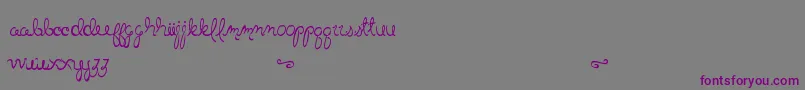 LittleBlissBold Font – Purple Fonts on Gray Background