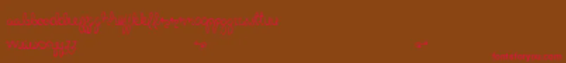 LittleBlissBold Font – Red Fonts on Brown Background
