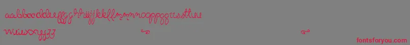 LittleBlissBold Font – Red Fonts on Gray Background
