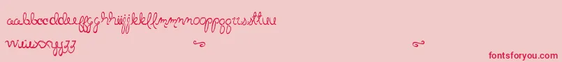 LittleBlissBold Font – Red Fonts on Pink Background