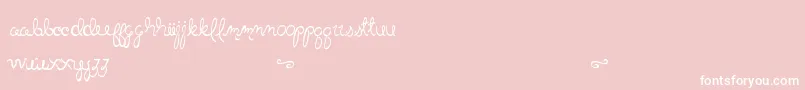 LittleBlissBold Font – White Fonts on Pink Background