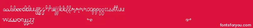 LittleBlissBold Font – White Fonts on Red Background
