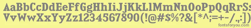 KingsbridgeBd Font – Gray Fonts on Yellow Background