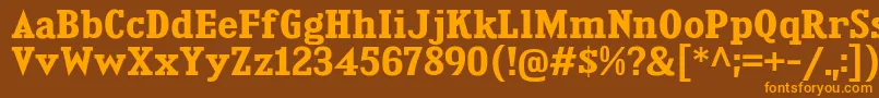 KingsbridgeBd Font – Orange Fonts on Brown Background