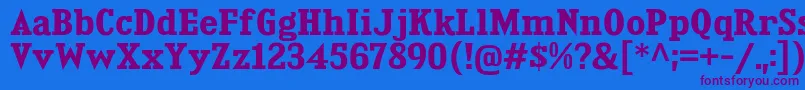 KingsbridgeBd Font – Purple Fonts on Blue Background