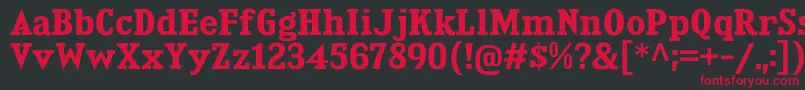 KingsbridgeBd Font – Red Fonts on Black Background