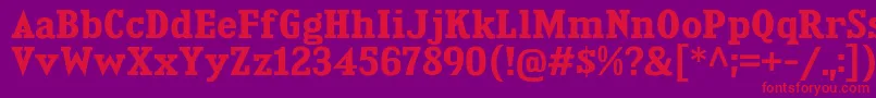 KingsbridgeBd Font – Red Fonts on Purple Background