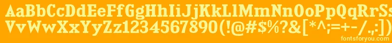 KingsbridgeBd Font – Yellow Fonts on Orange Background