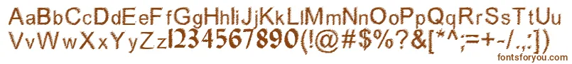 Подробнее о шрифте Woodbrush Шрифт Woodbrush – коричневые шрифты