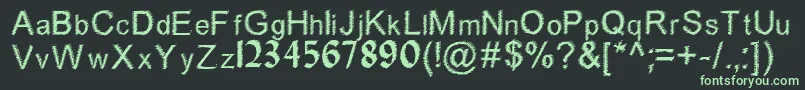 More about Woodbrush Font Woodbrush Font – Green Fonts on Black Background