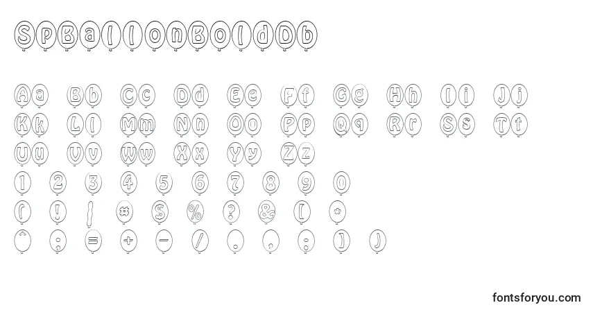 Fuente SpBallonBoldDb - alfabeto, números, caracteres especiales