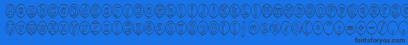 SpBallonBoldDb Font – Black Fonts on Blue Background