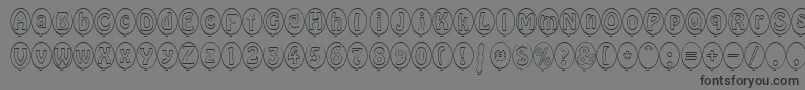 SpBallonBoldDb Font – Black Fonts on Gray Background