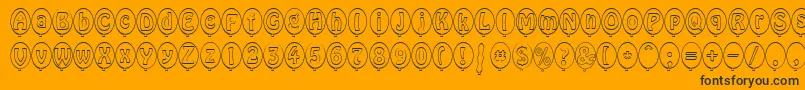 SpBallonBoldDb Font – Black Fonts on Orange Background