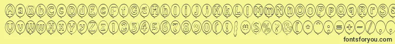 SpBallonBoldDb Font – Black Fonts on Yellow Background