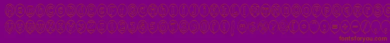 SpBallonBoldDb Font – Brown Fonts on Purple Background