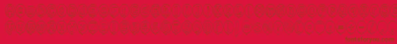 SpBallonBoldDb Font – Brown Fonts on Red Background