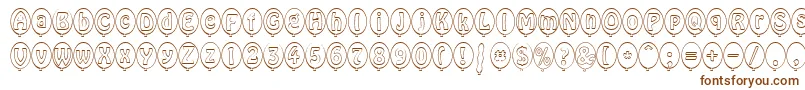 SpBallonBoldDb Font – Brown Fonts on White Background