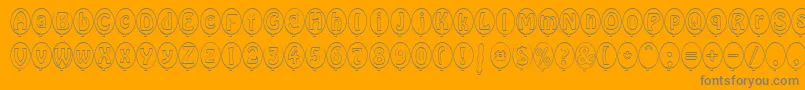 SpBallonBoldDb Font – Gray Fonts on Orange Background