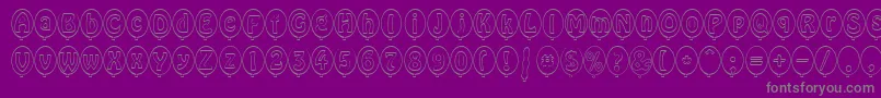 SpBallonBoldDb Font – Gray Fonts on Purple Background