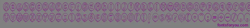 SpBallonBoldDb Font – Purple Fonts on Gray Background