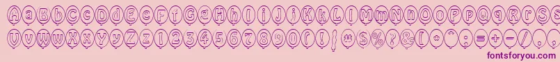 SpBallonBoldDb Font – Purple Fonts on Pink Background