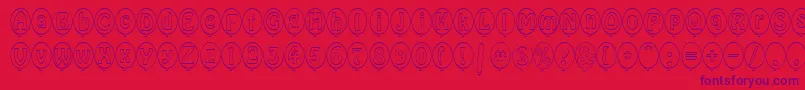 SpBallonBoldDb Font – Purple Fonts on Red Background