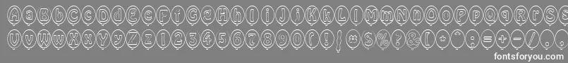 SpBallonBoldDb Font – White Fonts on Gray Background