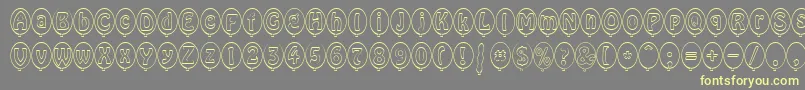 SpBallonBoldDb Font – Yellow Fonts on Gray Background