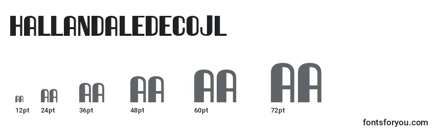 HallandaleDecoJl Font Sizes