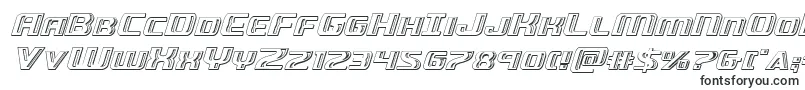 Шрифт Greasegunchromeital – вытянутые шрифты