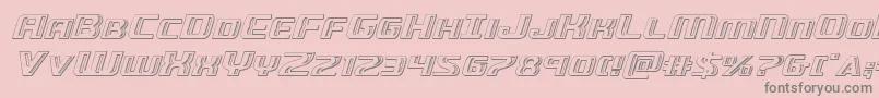 Greasegunchromeital-Schriftart – Graue Schriften auf rosa Hintergrund