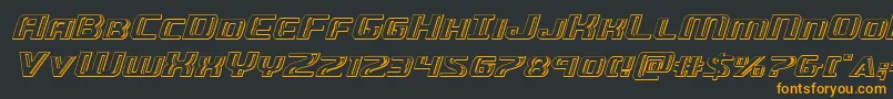 Greasegunchromeital Font – Orange Fonts on Black Background