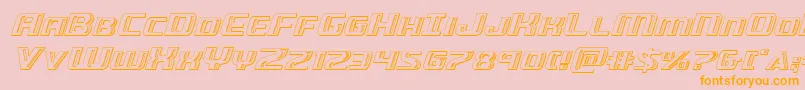 Greasegunchromeital Font – Orange Fonts on Pink Background