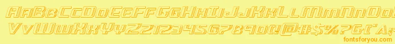 Greasegunchromeital Font – Orange Fonts on Yellow Background