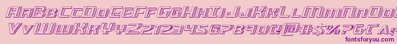 Greasegunchromeital-Schriftart – Violette Schriften auf rosa Hintergrund