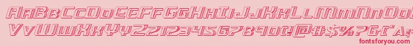 Greasegunchromeital-Schriftart – Rote Schriften auf rosa Hintergrund