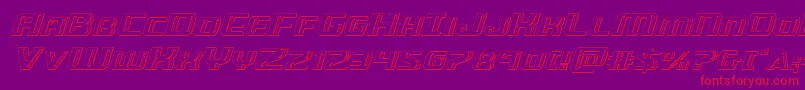 Greasegunchromeital Font – Red Fonts on Purple Background