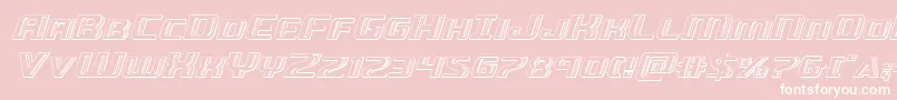 Greasegunchromeital-Schriftart – Weiße Schriften auf rosa Hintergrund