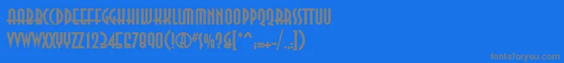 フォントAnnacttBold – 青い背景に灰色の文字